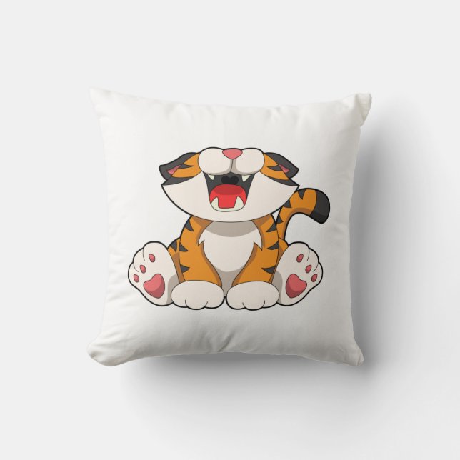 Coussin Tigre rougissant (Recto)