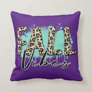 Coussin Tigre violet tendance automne coton 16"X16