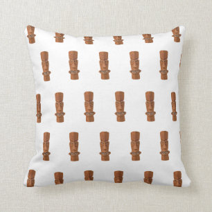 Coussin Tiki Motif blanc