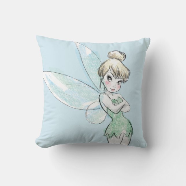 Coussin Tinker Bell | Armoiries pastel croisées (Recto)