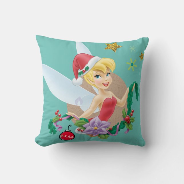 Coussin Tinker Bell | Clochette De Tinker À Santa Hat (Recto)