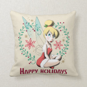 Coussin Tinker Bell   Joyeuses Fêtes Vintages