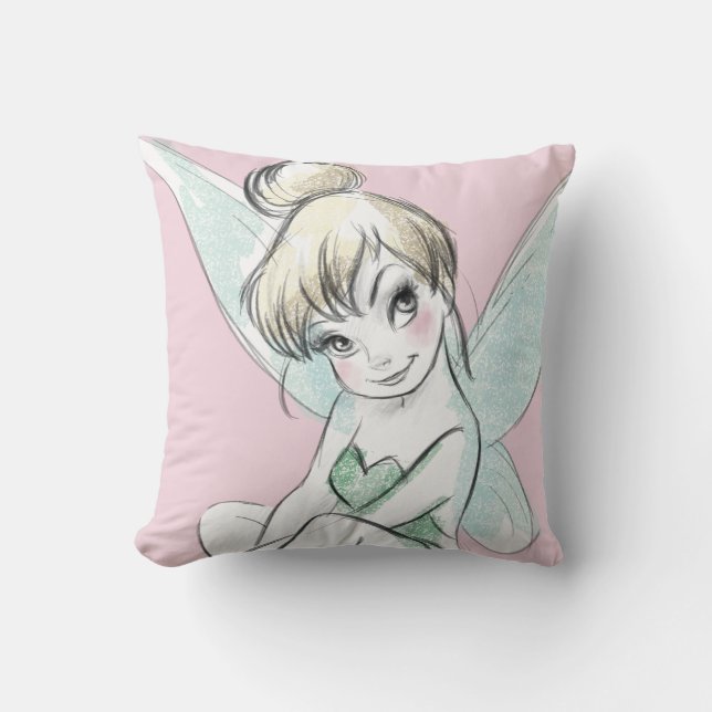 Coussin Tinker Bell | Pastel assis (Recto)