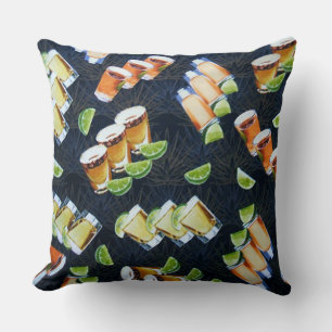 Coussin Tirs de tequila et coins de chaux