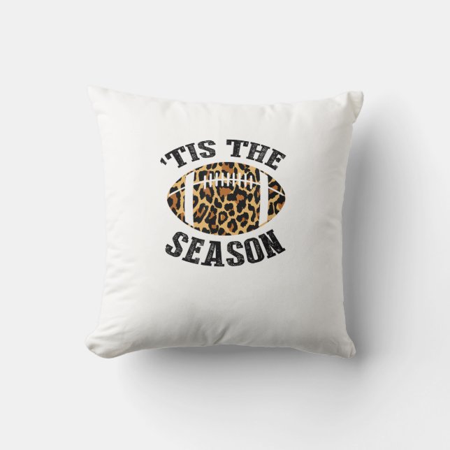 Coussin Tis The Season Leopard Football Season Game Day (Recto)