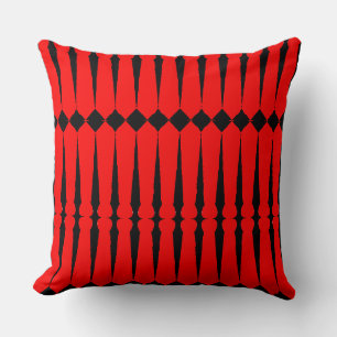 Coussin Tissu à motifs diamants rouges Nouveauté
