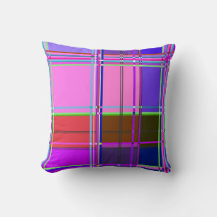 Coussin Tissu Couleurs Carrés