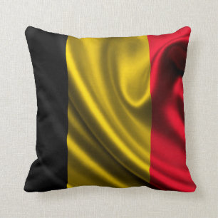 Coussin Tissu de drapeau de la Belgique