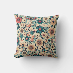 Coussin Tissu de fleurs