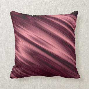 Coussin tissu en satin métallique or diagonal