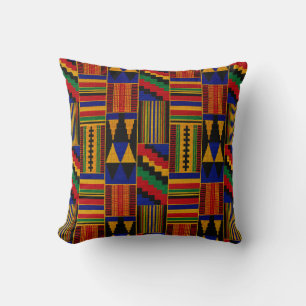 Coussin Tissu Kente de style africain