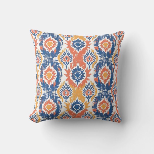 Coussin Tissu Motif Ikat (Recto)