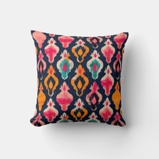 Coussin Tissu Motif Ikat