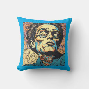 Coussin Tissu Psychedélique de Personnage de Bande Dessiné