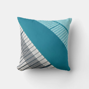 Coussin Tissu rayé blanc et bleu