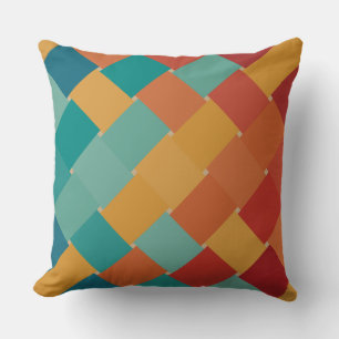 Coussin Tissu rétro tissé, motif vintage