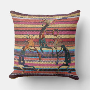 Coussin Tissus Motif couleur I + KOKOPELLI