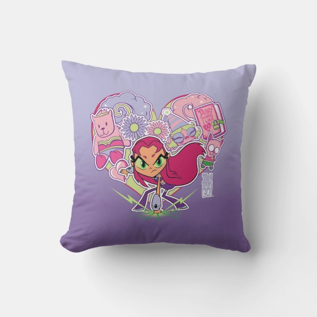 Coussin Titans Ados, allez ! | Graphique de pointes cardia (Recto)