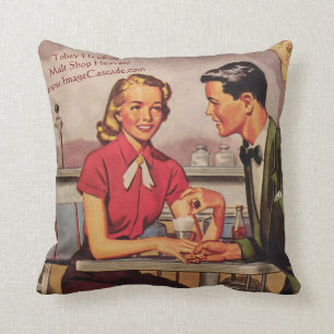 Coussin Tobey Heydon :  Malt Shop Heaven dans les années 