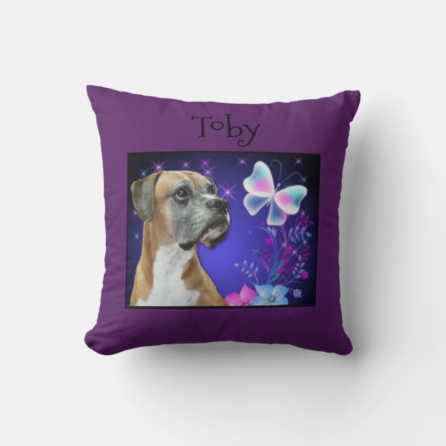 Coussin Toby le boxeur (Recto)