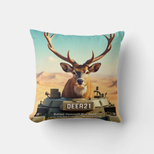 Coussin TOCOCLAWS Drôle d'humour de chasse : Cerf dans une