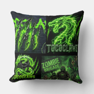 Coussin TOCOCLAWS Neon Green Electric Dragon - Million Ver