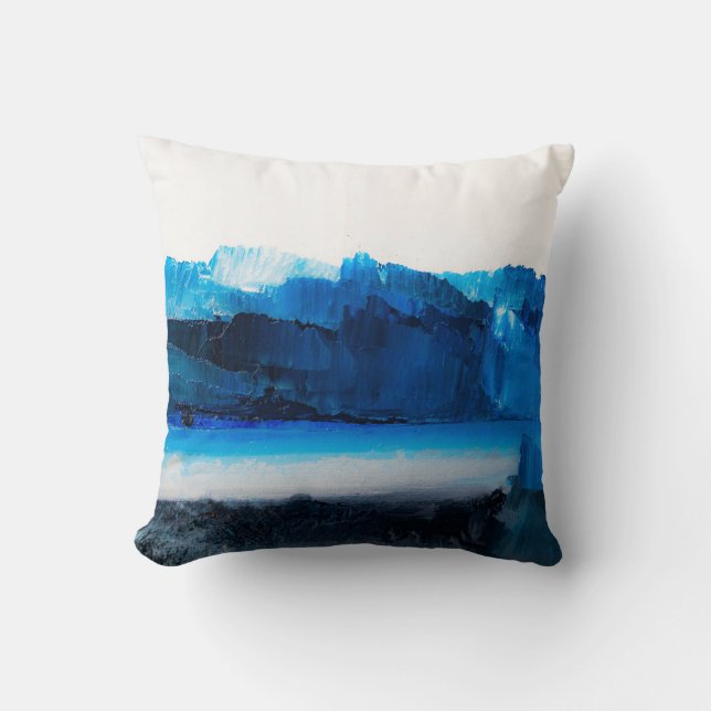 Coussin Toile Abstraite : Texture Art Moderne. (Recto)