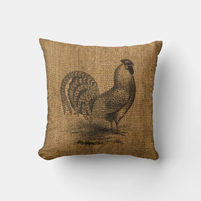 Coussin Toile de jute de Faux de carreau avec l'image de (Recto)