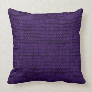 Coussin Toile rustique de toile de jute pourpre foncée