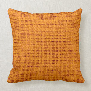 Coussin Toile rustique orange de toile de jute