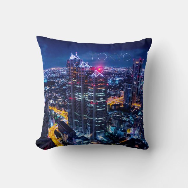 Coussin Tokyo la nuit (Recto)