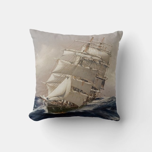 Coussin Tondeuse britannique Thermopylae de thé (Recto)
