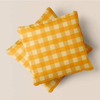 Coussin Tons D'Accent Carré Chic Jaune