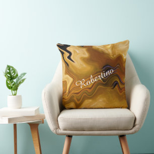 Coussin Tons de désert chaud Abstrait - Personnaliser le n