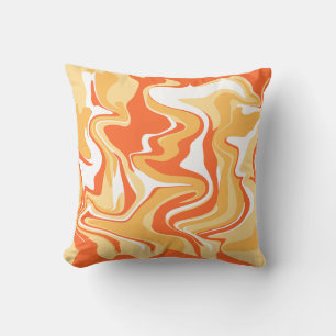 Coussin Tons de dessert abstraits inspirés du flux organiq