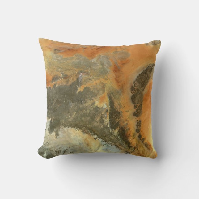 Coussin Tons de la terre de désert du Sahara (Recto)