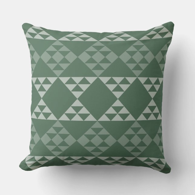 Coussin Tons De Motif Triangle Gris - Lancer L'Oreiller (Recto)