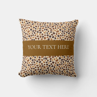Coussin Tons de torréfaction chaude de haricot de café en