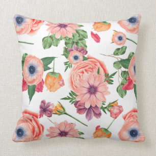 Coussin Tons Pastel Mignons Fleurs