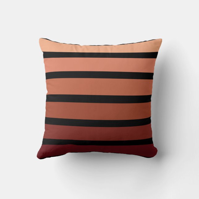 Coussin Tons Rouges Sur Noir (Verso)