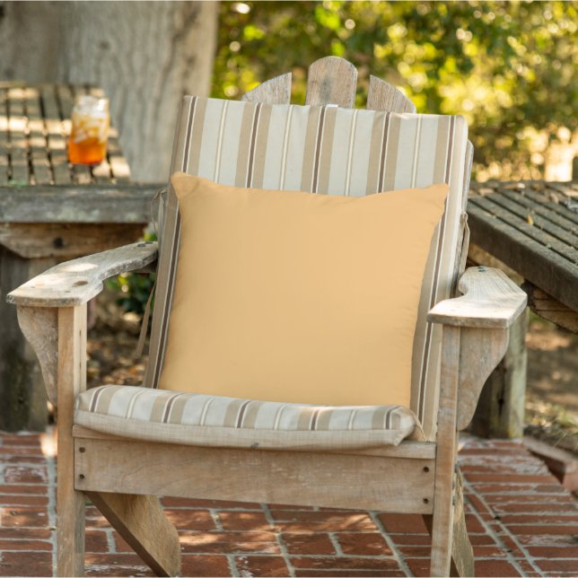 Coussin topaz orange pastel uni couleur uni (Chaise)