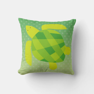 Coussin Tortue de mer verte sur les points Ombre Jeter l'o