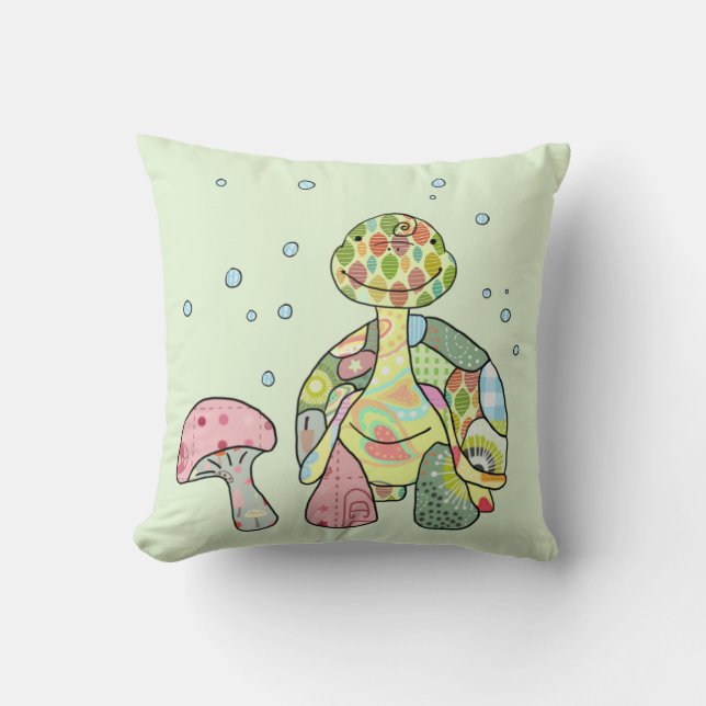 Coussin Tortue de pré (Recto)