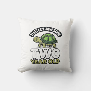 Coussin Tortue Deux Ans Anniversaire Gravure Vintage Shi