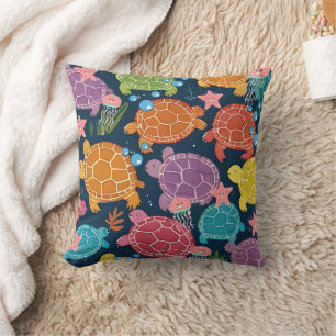 Coussin Tortue sous la mer