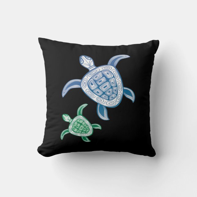 Coussin Tortues d'Hawaï (Recto)