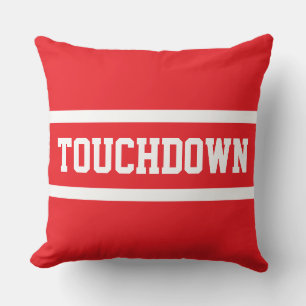 Coussin TOUCHDOWN Athlétique Gras Bandes Rouges Blanches