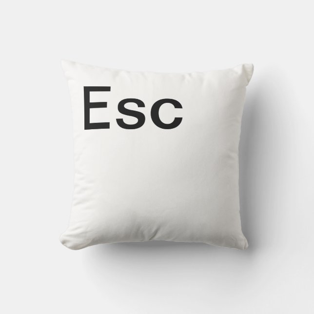 Coussin Touche d'ordinateur d'évasion (Recto)