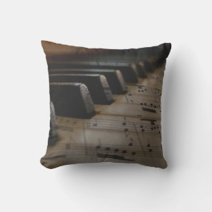 Coussin Touches de piano de musique ancienne