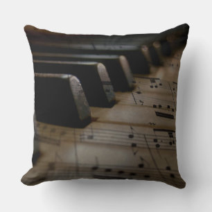 Coussin Touches de piano de musique antique
